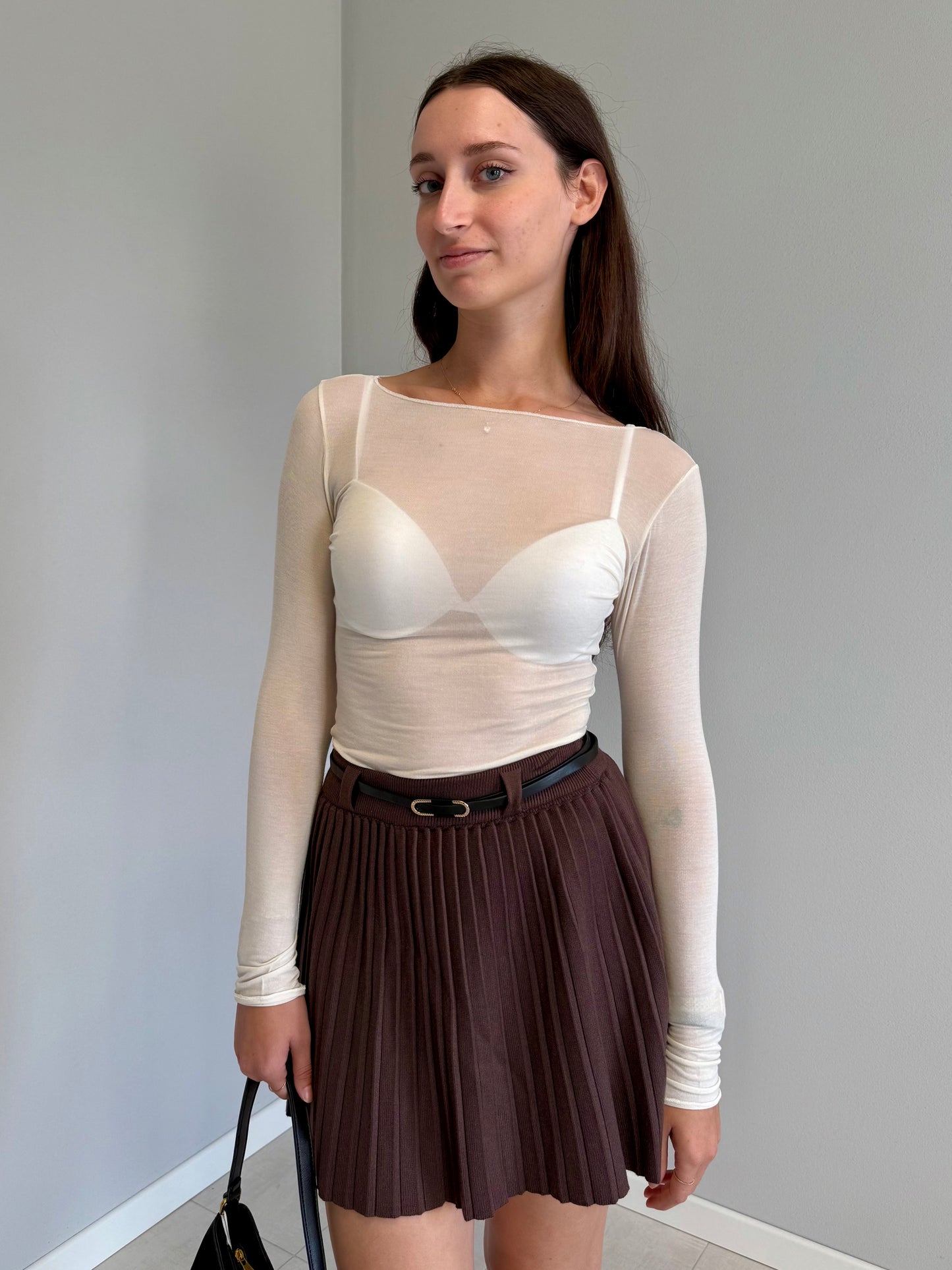 Maglia scollo a Barca con Manica Lunga in Cashmere Jadea 4064