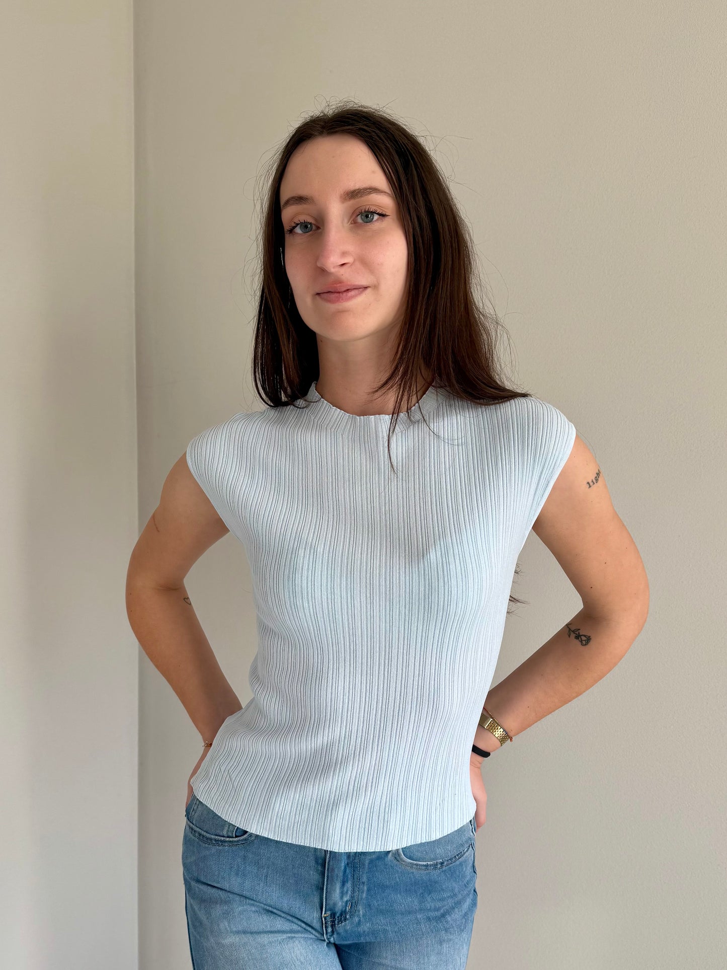 Maglietta in Filo Senza Maniche