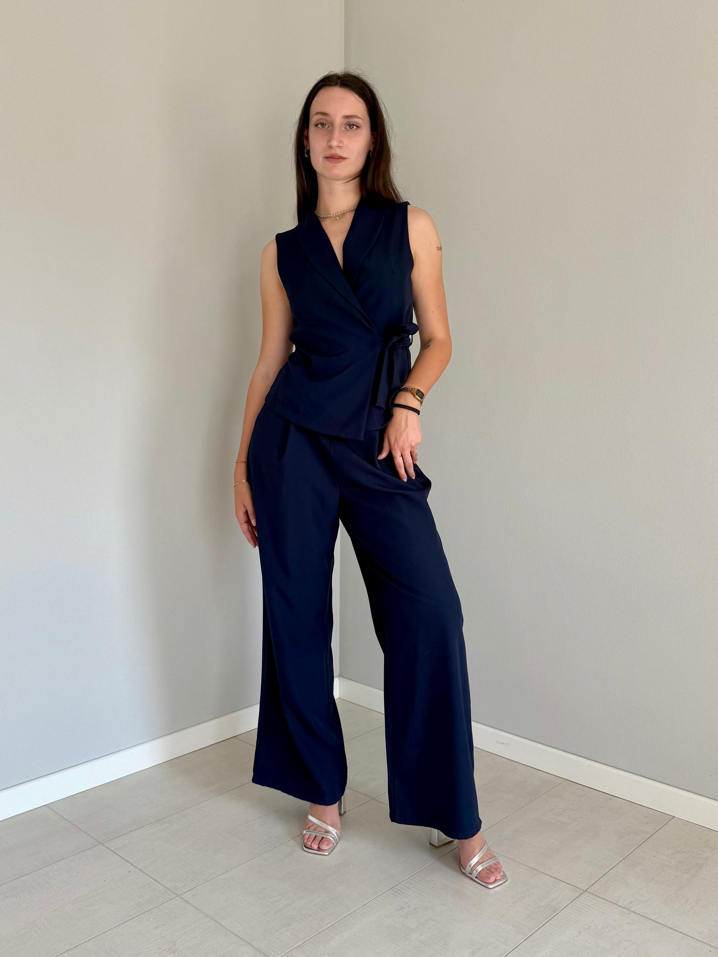 Coordinato Gilet e Pantalone Blu