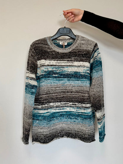 Maglione in Lana Blu Sfumato