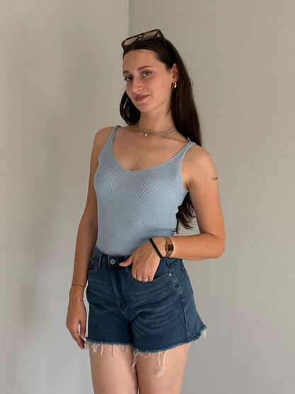 Canottiera Azzurra Leggera Donna