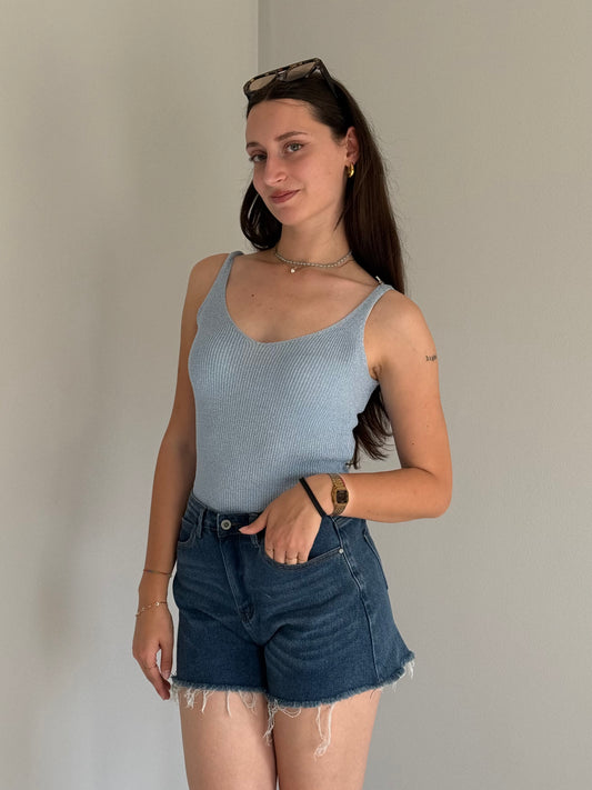 Canottiera Azzurra Leggera Donna