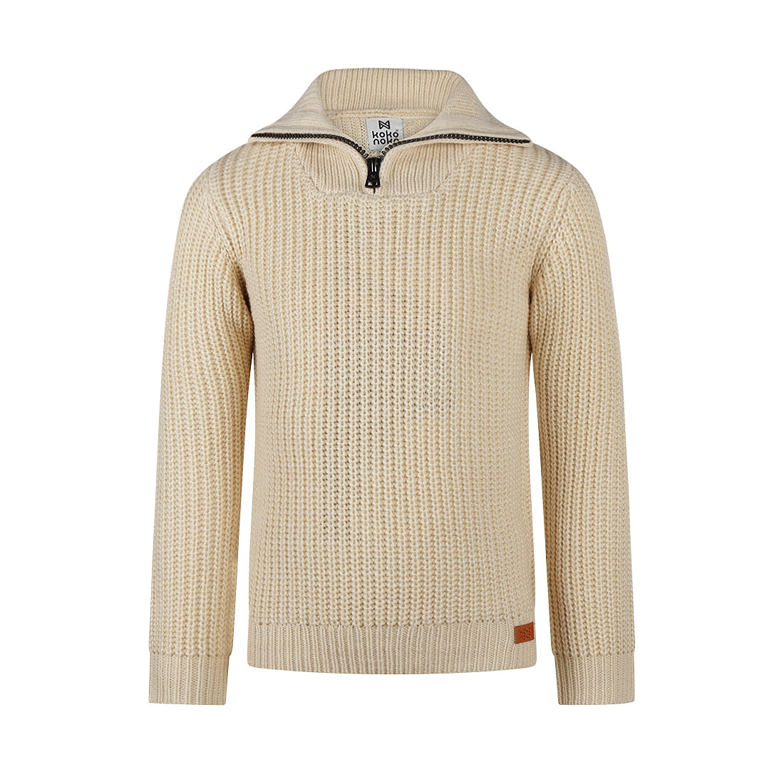 Maglione con Zip Beige da Bimbo Koko Noko Q52807-37