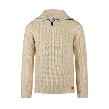 Maglione con Zip Beige da Bimbo Koko Noko Q52807-37