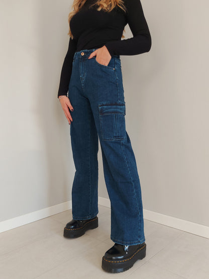 Jeans Cargo Palazzo