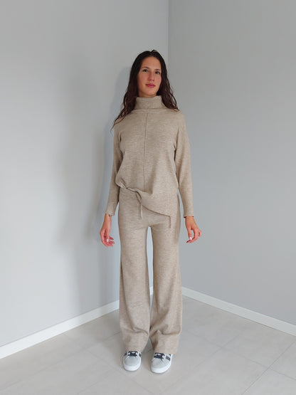 Pantaloni in Maglia Beige Brugi CT5K