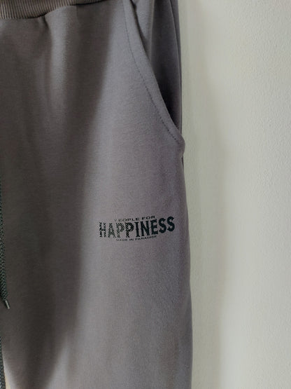 Jogger Grigio con Polso Happiness