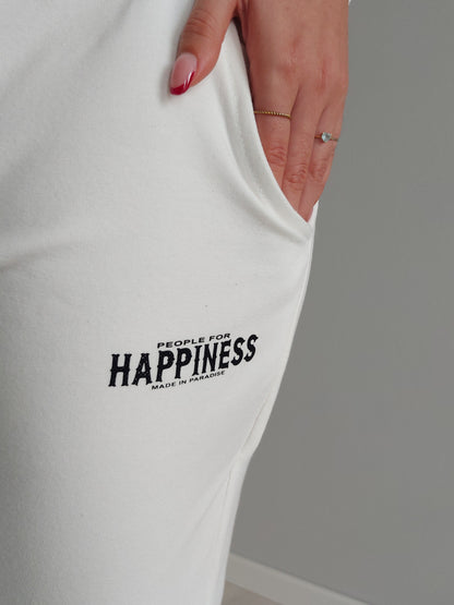 Pantaloni Joggers Bianchi Heppiness
