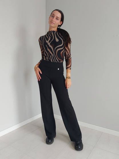 Pantaloni Palazzo Eleganti Neri