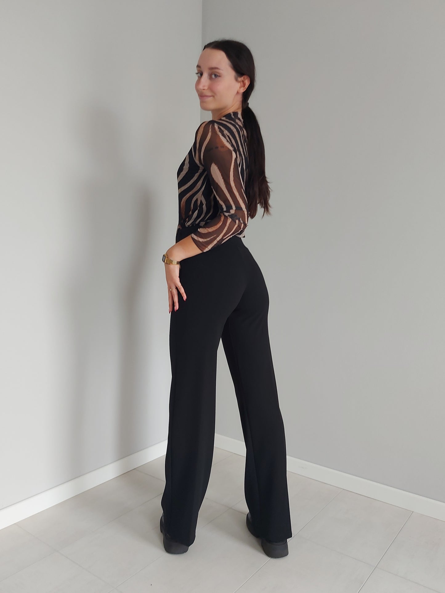 Pantaloni Palazzo Eleganti Neri