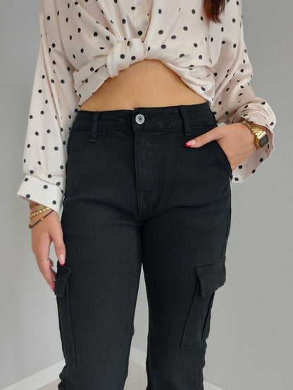 Pantaloni Cargo Neri