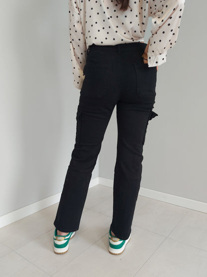 Pantaloni Cargo Neri