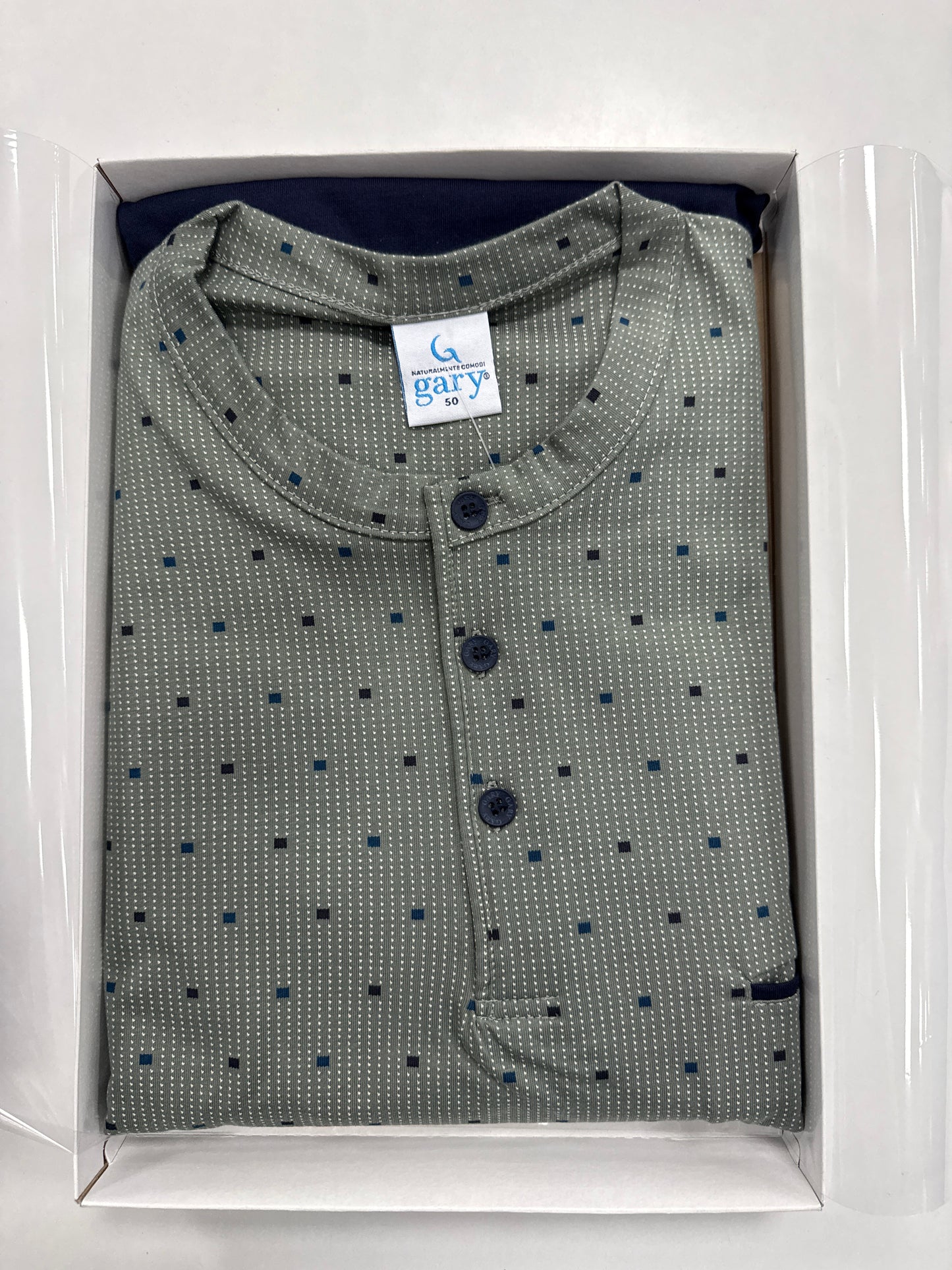 Pigiama Leggero Uomo Jersey 3 Bottoni Manica Lunga 6240