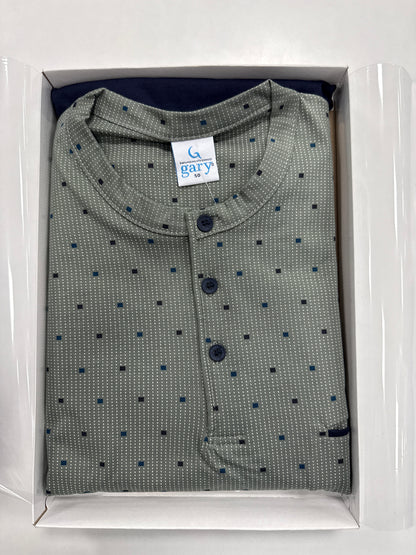 Pigiama Leggero Uomo Jersey 3 Bottoni Manica Lunga 6240