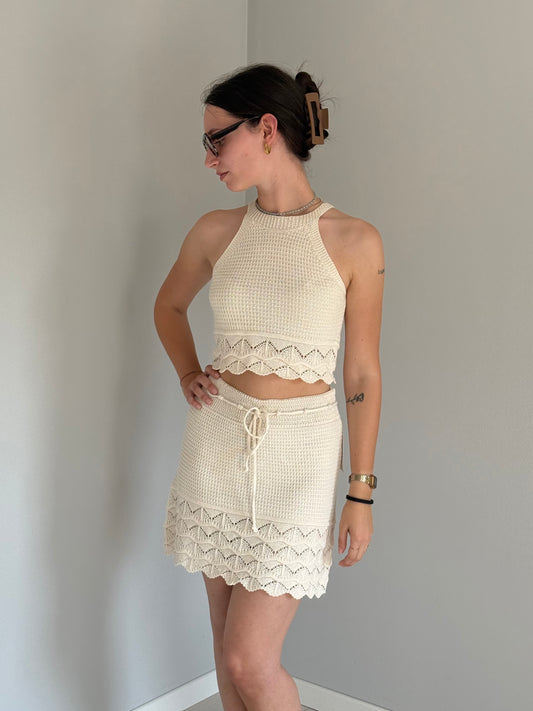 Coordinato Estivo Top e Gonna in Maglia