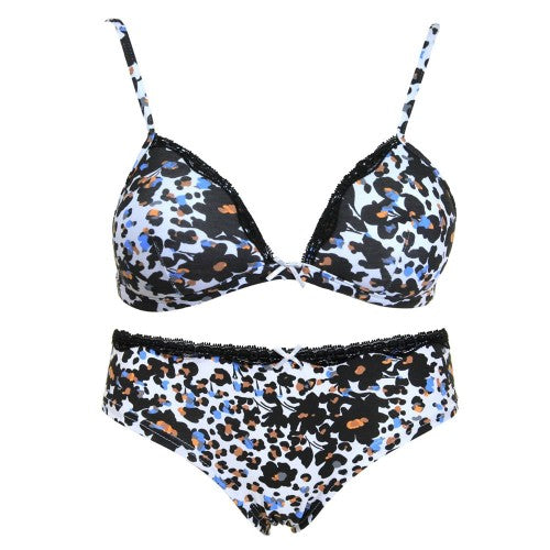 Coordinato Leopardato Reggiseno + Slip Jadea 4237