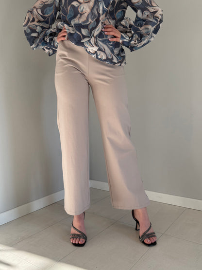 Pantaloni a Palazzo Beige
