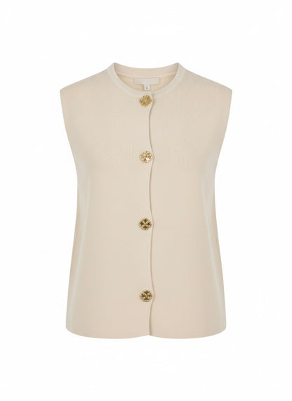 Gilet in Maglia con Bottoni