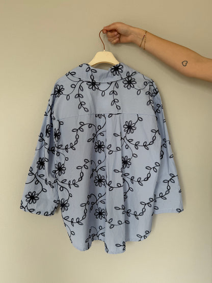 Camicia Ricamata Azzurra