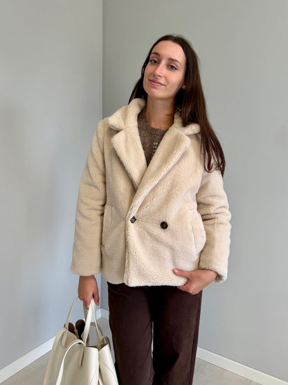 Giacca Imbottita Effetto Teddy Brugi