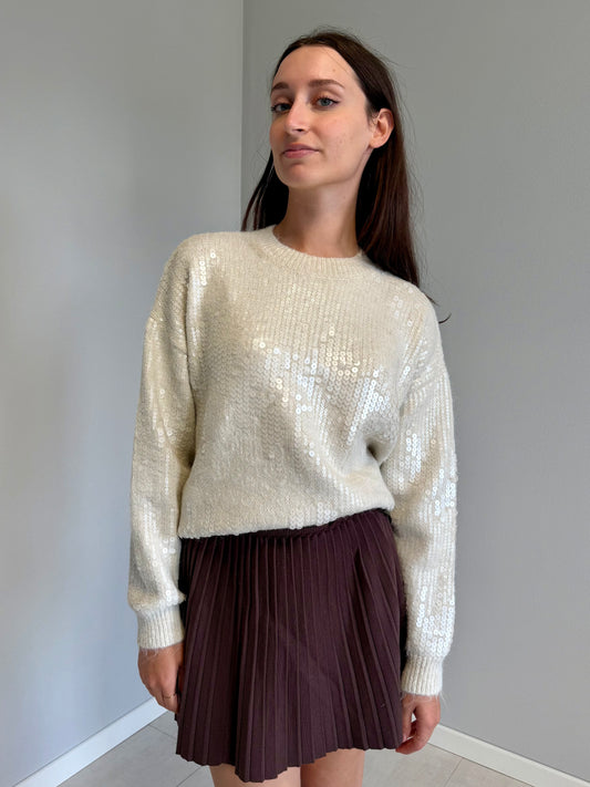 Maglione Panna con Paillettes