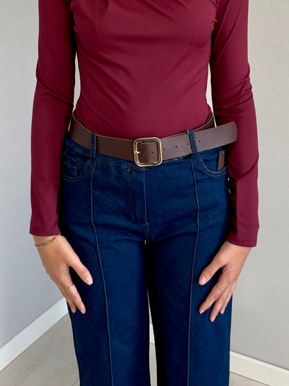 Jeans a Palazzo con Denim Scuro