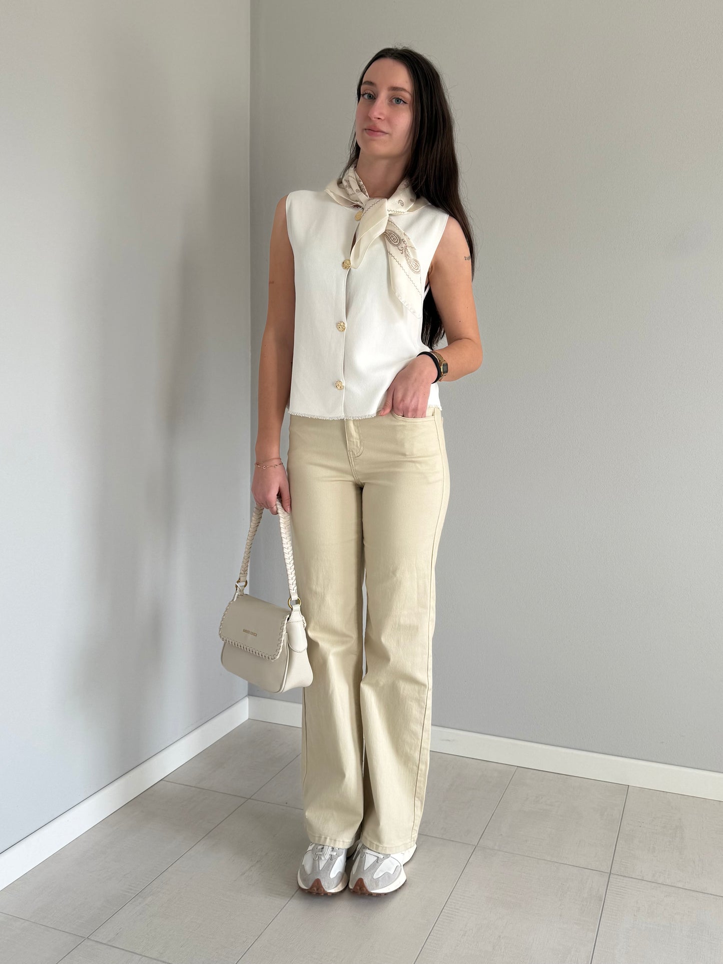 Pantalone Straight Beige Brugi CI5N