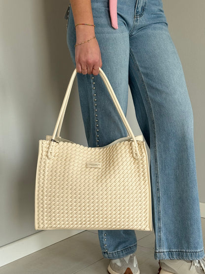 Borsa da Ufficio con Motivo Intrecciato