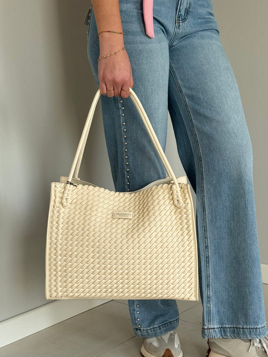 Borsa da Ufficio con Motivo Intrecciato