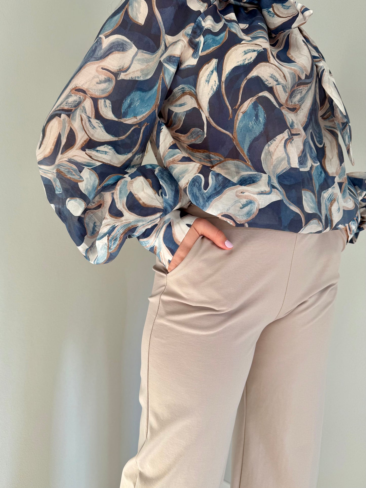 Pantaloni a Palazzo Beige