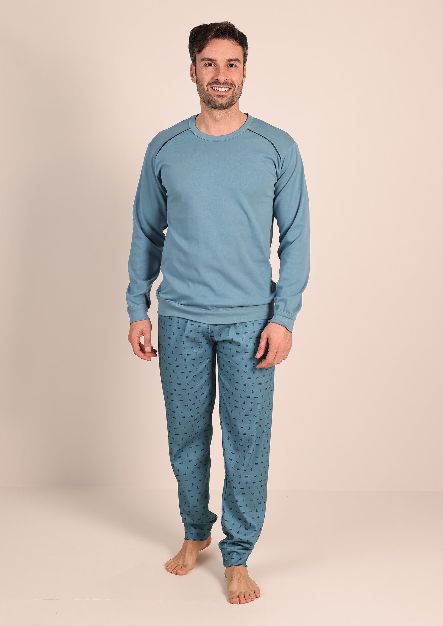 Pigiama Caldo Cotone Interlock Gary 6031