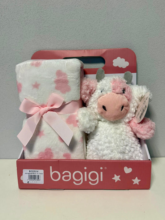 Set Plaid e Peluche Mucca Rosa Bagigi