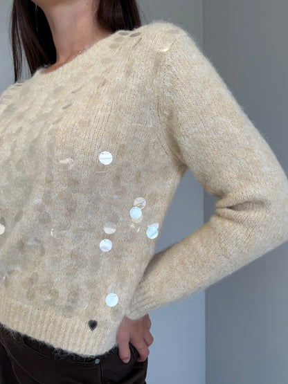 Maglione Panna con Paillettes