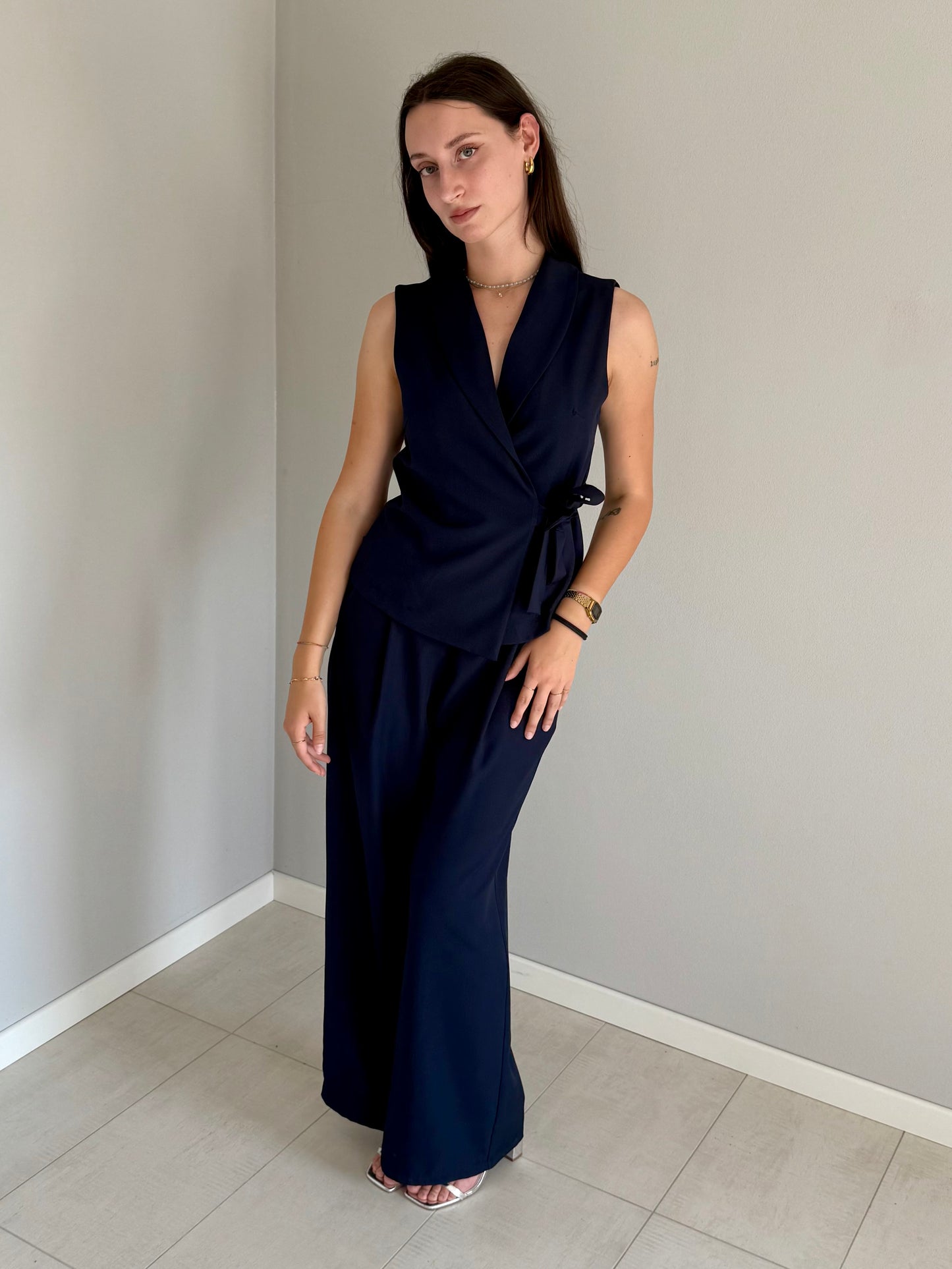Coordinato Gilet e Pantalone Blu