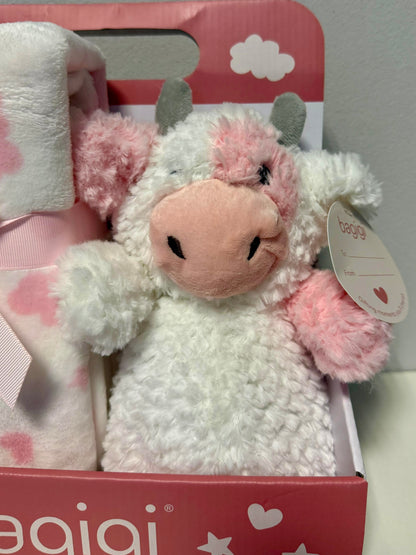 Set Plaid e Peluche Mucca Rosa Bagigi