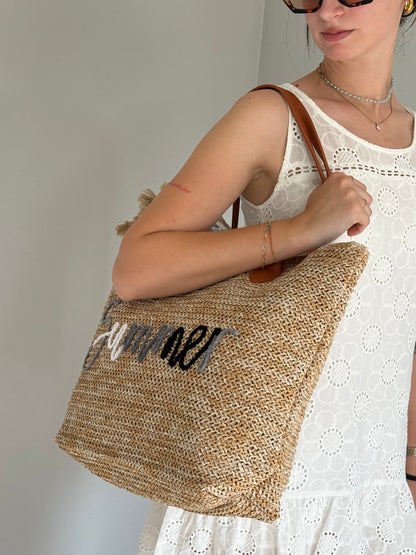 Borsa da Spiaggia in Rafia Summer