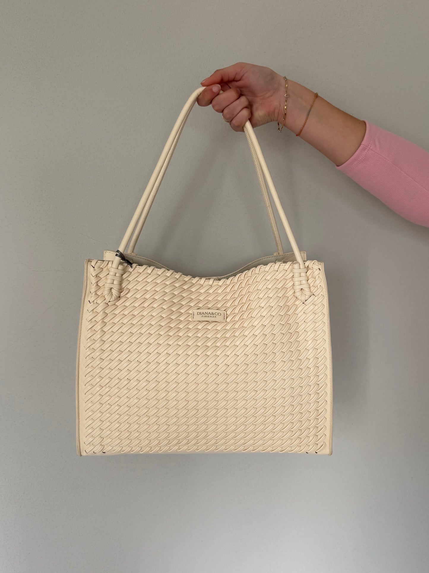 Borsa da Ufficio con Motivo Intrecciato