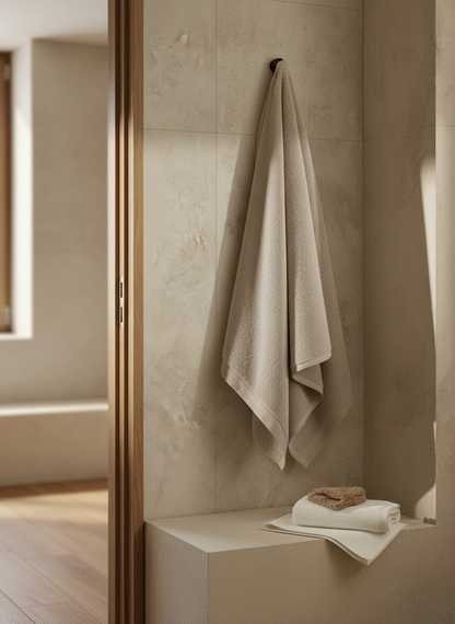Asciugamani Telo Doccia 100X150 Beige Aquilatex