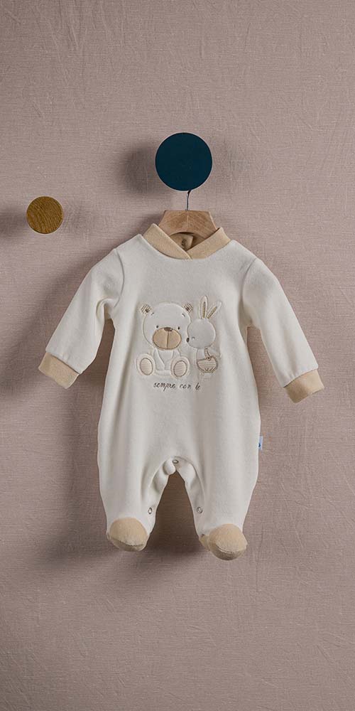 Tutina Intera in Ciniglia Neonato Gary CB70260