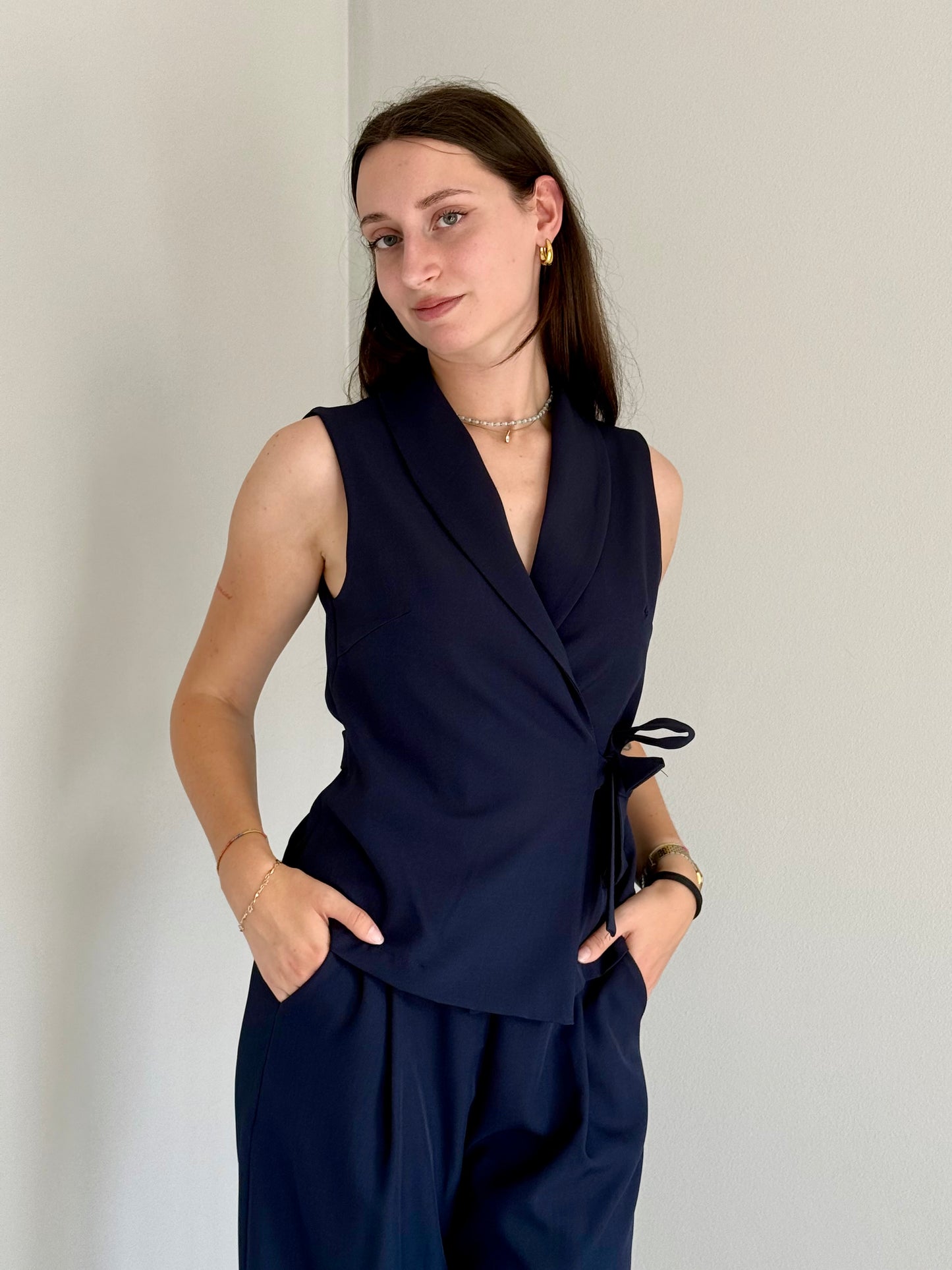 Coordinato Gilet e Pantalone Blu