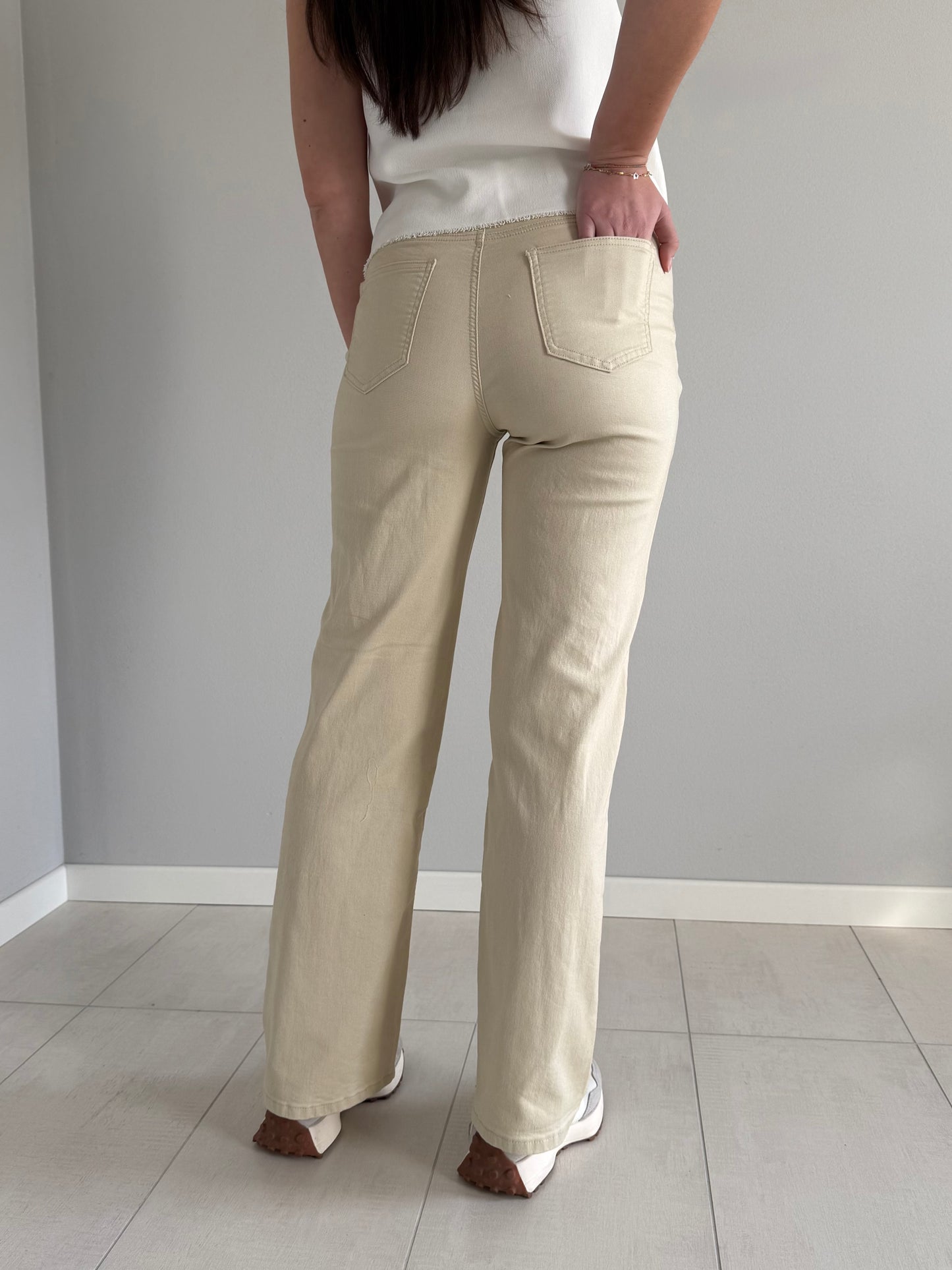 Pantalone Straight Beige Brugi CI5N
