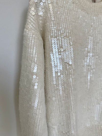 Maglione Panna con Paillettes