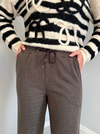 Pantaloni in Maglia con Lamè
