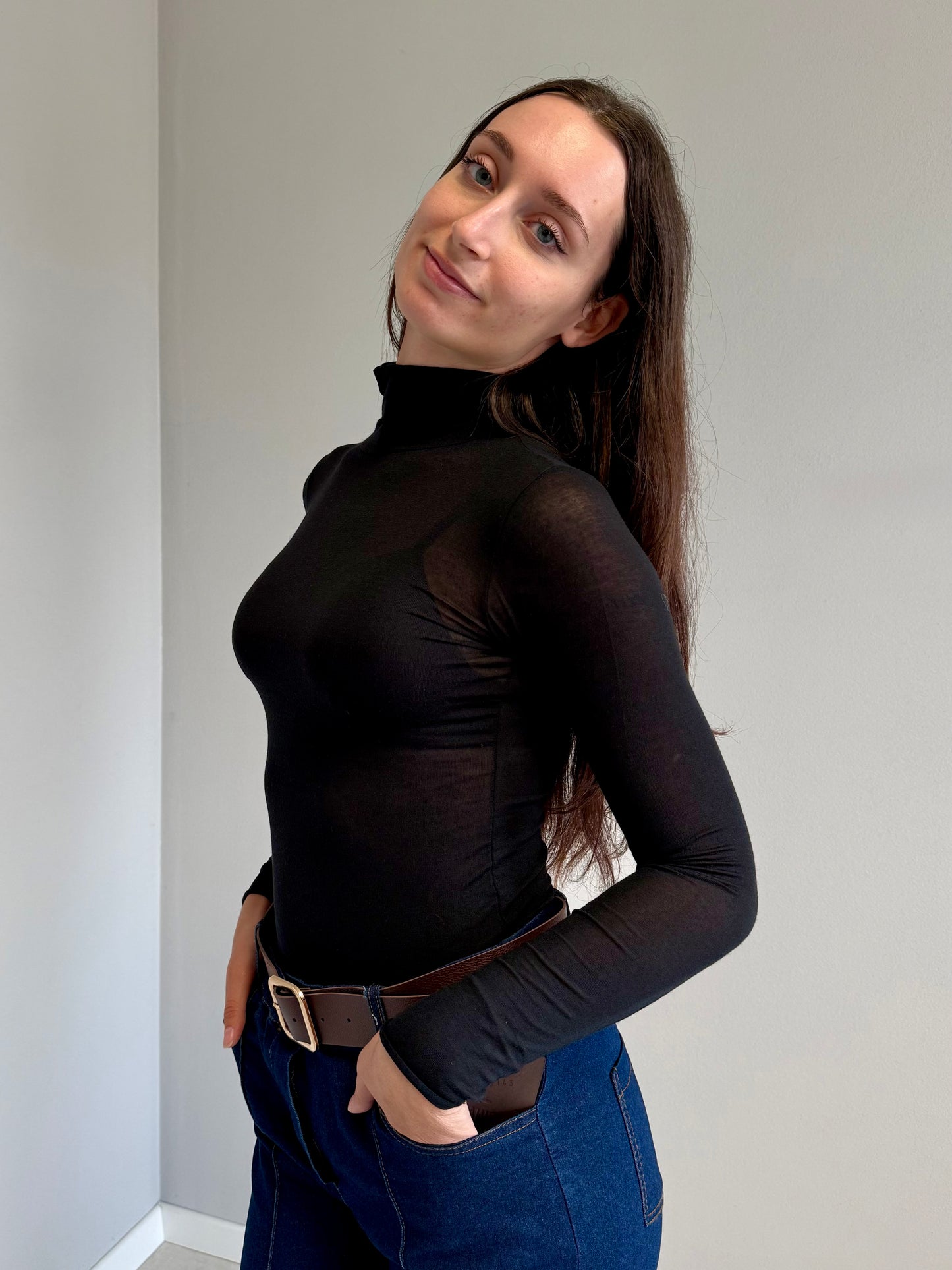 Dolcevita con Manica Lunga in Cashmere Jadea 4066