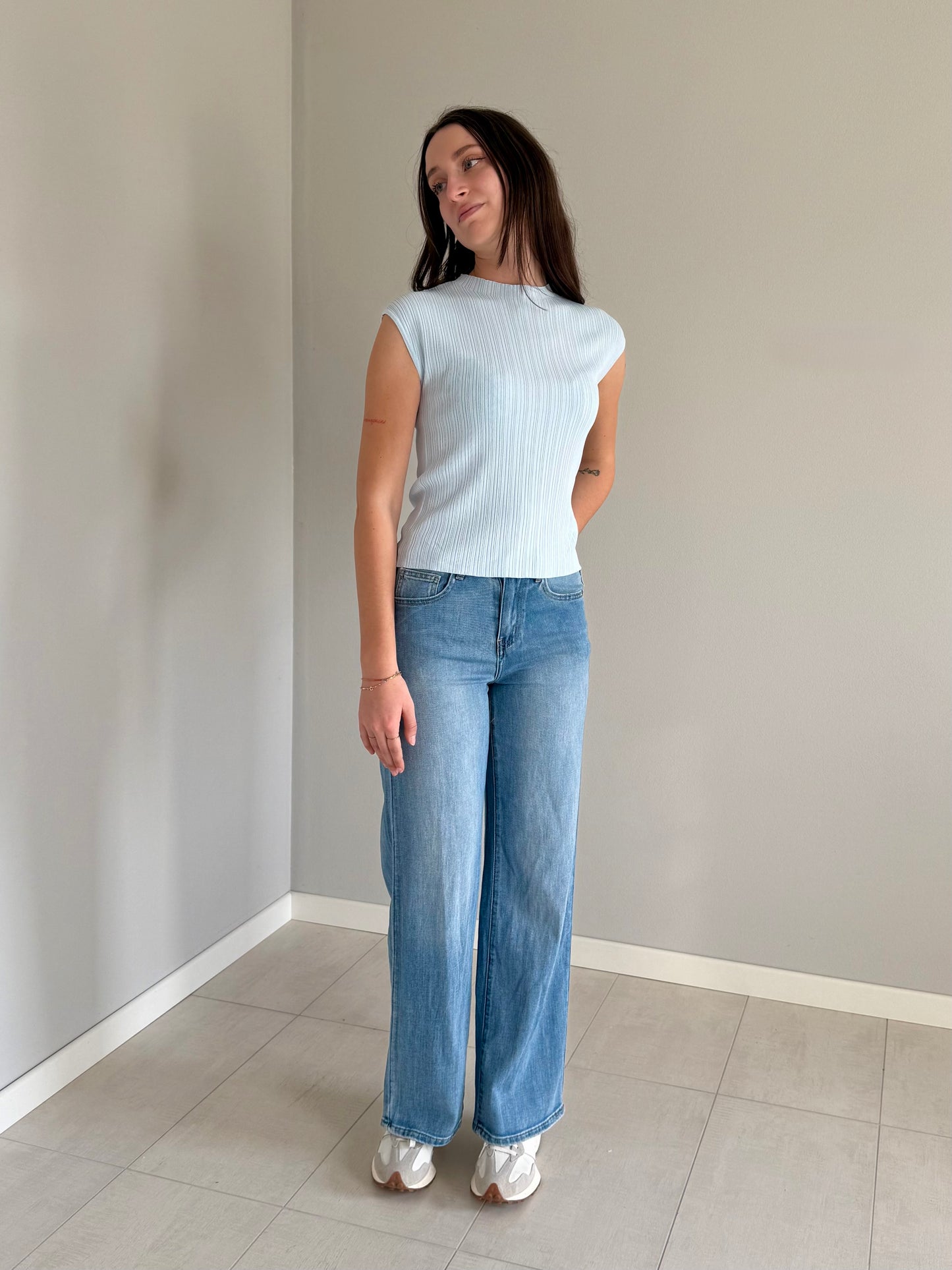 Maglietta in Filo Senza Maniche