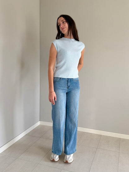 Maglietta in Filo Senza Maniche