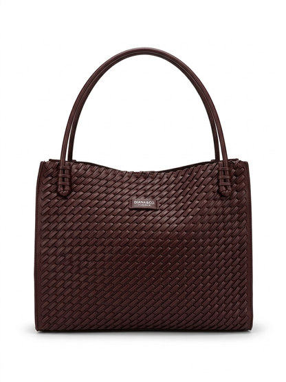 Borsa da Ufficio con Motivo Intrecciato