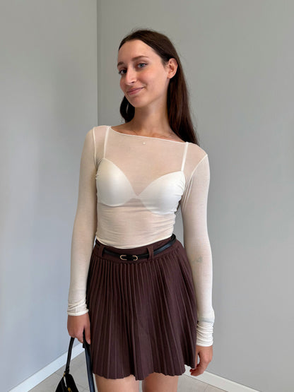 Maglia scollo a Barca con Manica Lunga in Cashmere Jadea 4064