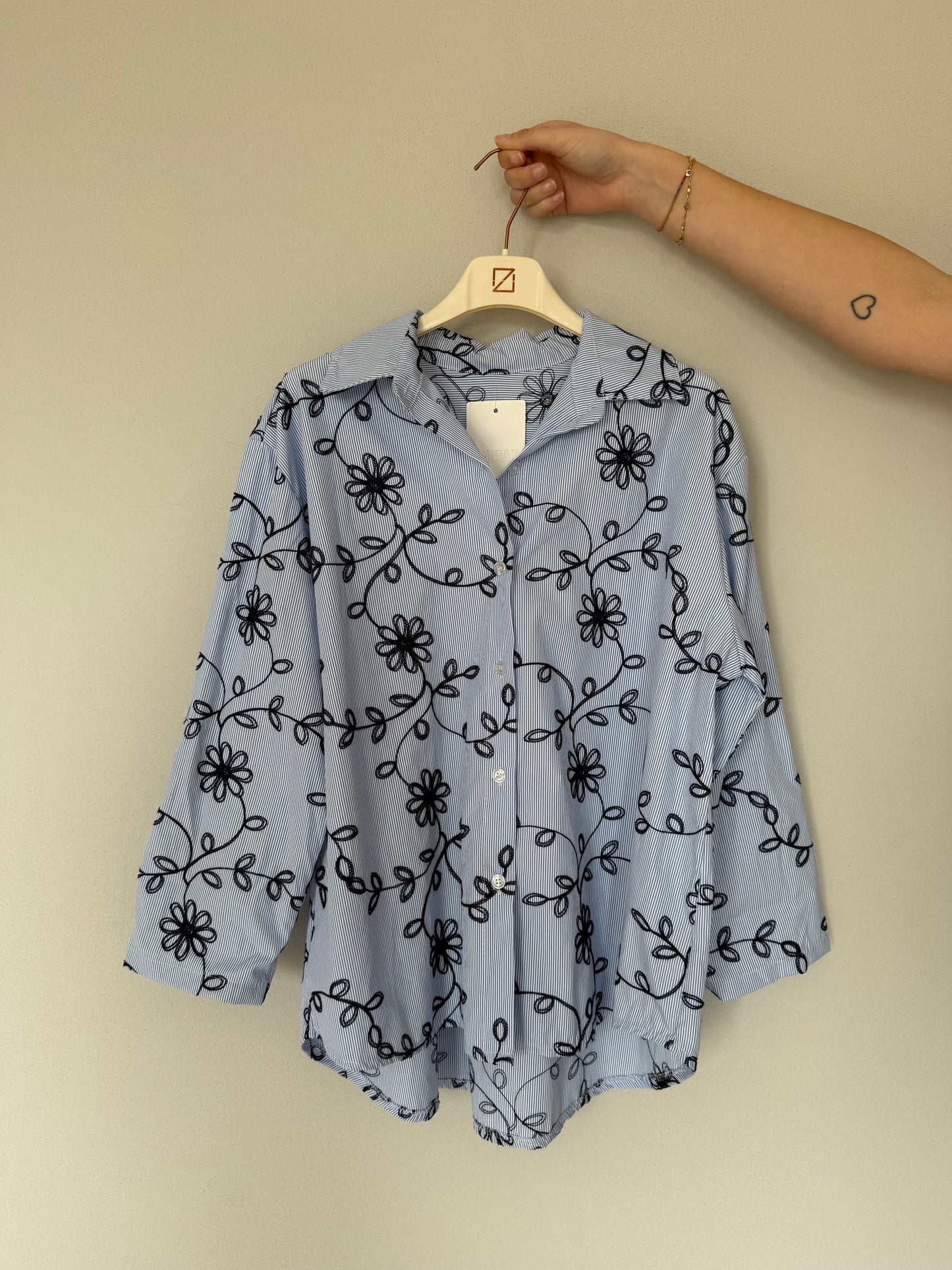 Camicia Ricamata Azzurra