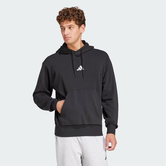 Felpa con Cappuccio adidas Essentials Feelcozy French Terry Nera